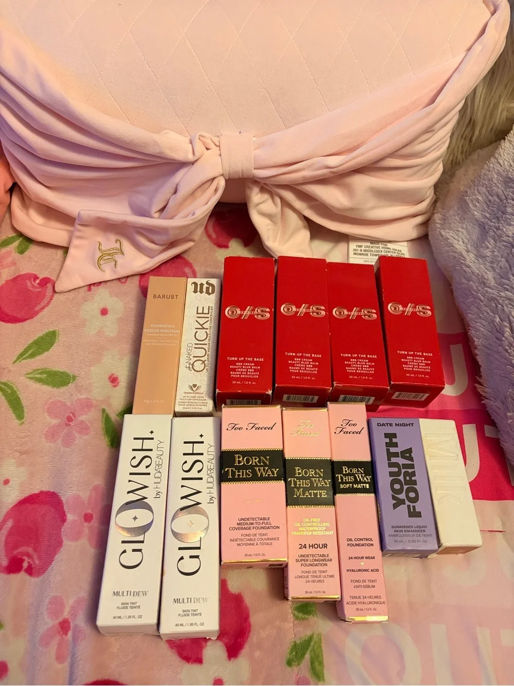 Assorted foundations and skin tint and bb cream